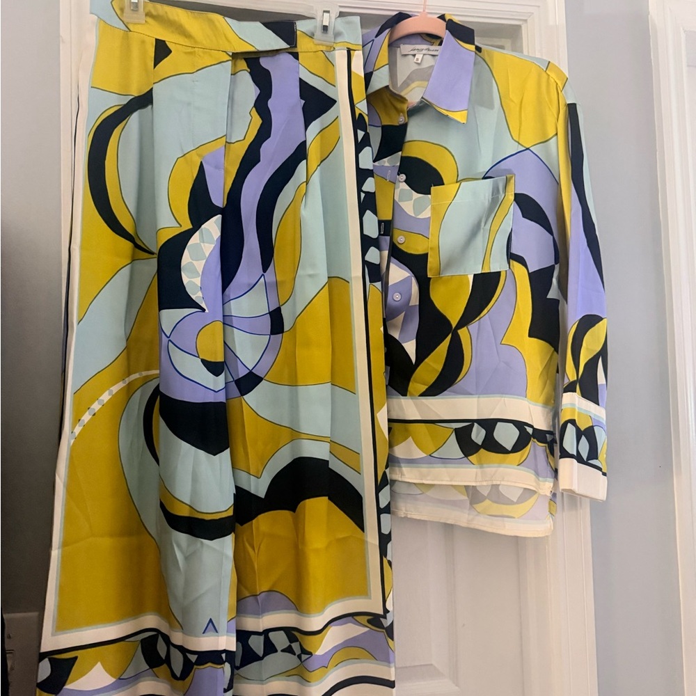 Colorful Abstract Patterned Skirt